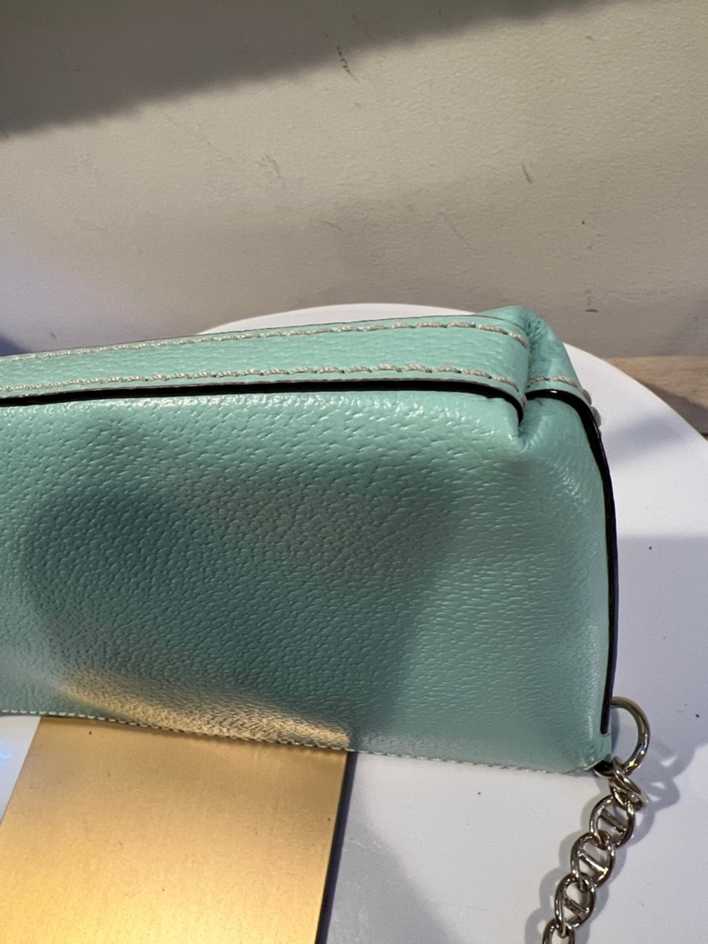 Kate Spade Turquoise Blue Leather Shoulder Bag EUC - Picture 14 of 14